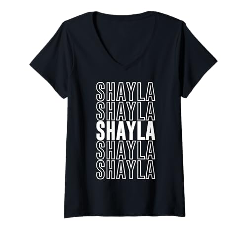 Damen Shayla T-Shirt mit V-Ausschnitt Damen Shayla T-Shirt mit V-Ausschnitt von Shayla Apparel