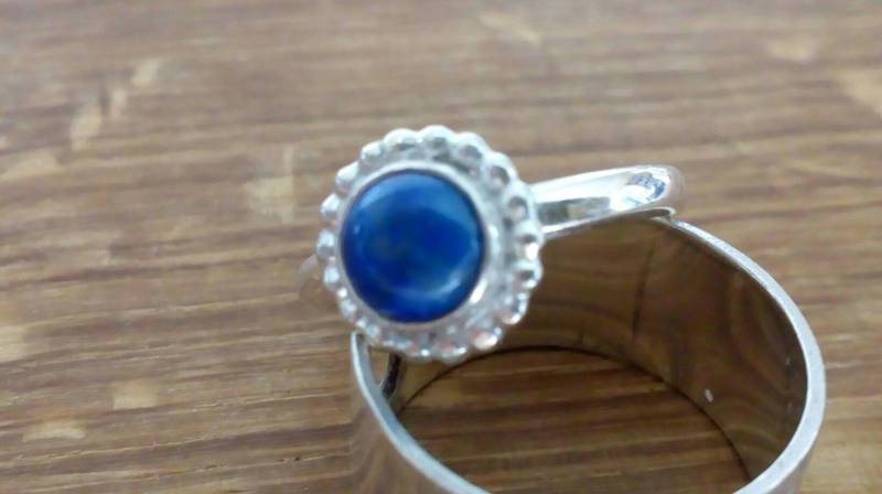 Lapislazuli Und 925 Sterling Silber Handgefertigter Ring, Dunkelblau Silberring Lapislazuli Und 925 Sterling Silber Handgefertigter Ring, Dunkelblau Silberring von ShaynaDesigns
