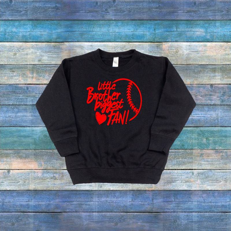 Little Brother Größter Fan Baseball Sweat Shirt, Softball Brother, Schwester Pullover von ShaysStore