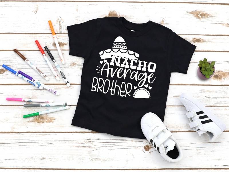 Nacho Average Brother Kleinkind Shirt, Big Große Schwester Shirt von ShaysStore