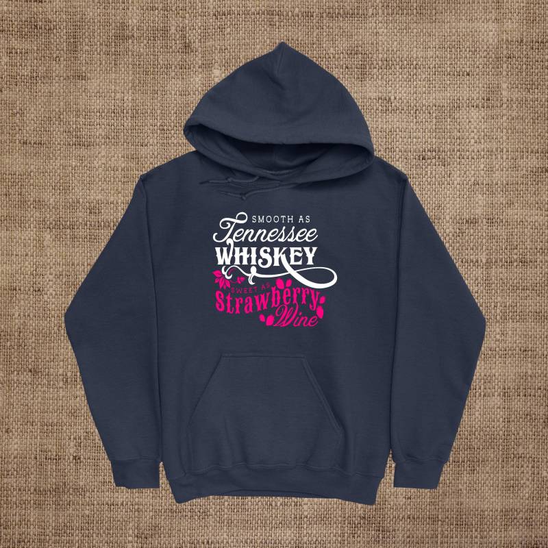 Smooth As Tennessee Whisky Sweet Strawberry Wine Erwachsener Kapuzenpullover, Kapuzenpullover Für Erwachsene, Unisex Hoodie, Damen von ShaysStore