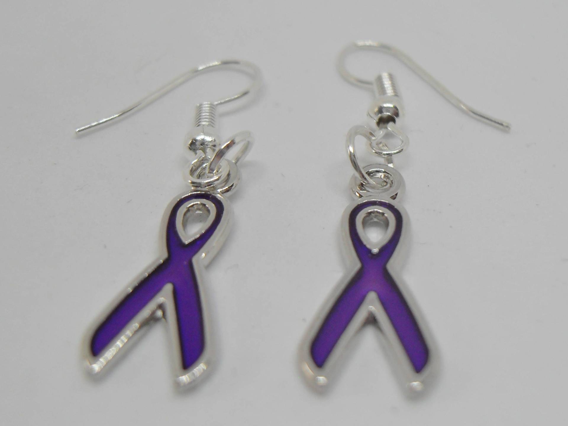 Fibromyalgie Bewusstsein Band Sterling Silber Ohrringe Fibromyalgie Bewusstsein Band Sterling Silber Ohrringe von ShazziesJewels