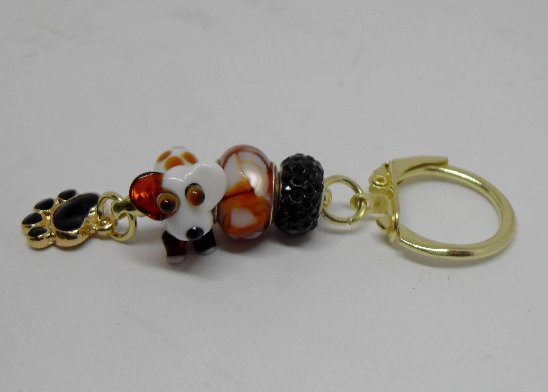 Schöne Bernstein Hund Schlüsselanhänger/Taschenanhänger Mit Paw Print Charme Für Hundeliebhaber Schöne Bernstein Hund Schlüsselanhänger/Taschenanhänger Mit Paw Print Charme Für Hundeliebhaber von ShazziesJewels