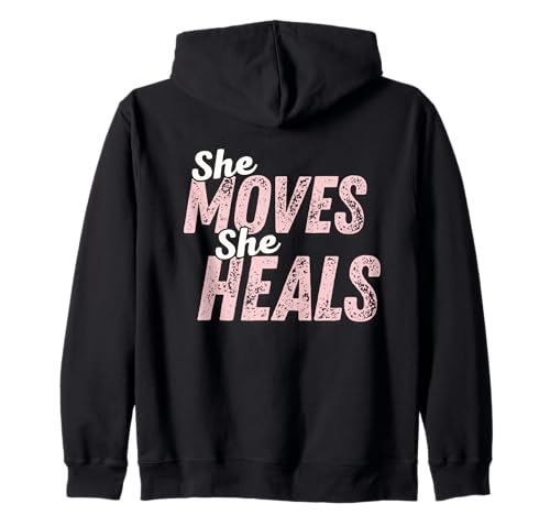 She Moves Heals Damen Active Wear Gym Outfit Vintage Kapuzenjacke von She moves she heals gym retro vintage tee women's