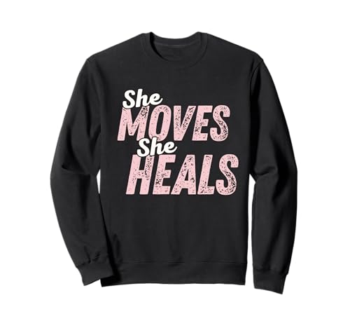 She Moves Heals Damen Active Wear Gym Outfit Vintage Sweatshirt von She moves she heals gym retro vintage tee women's
