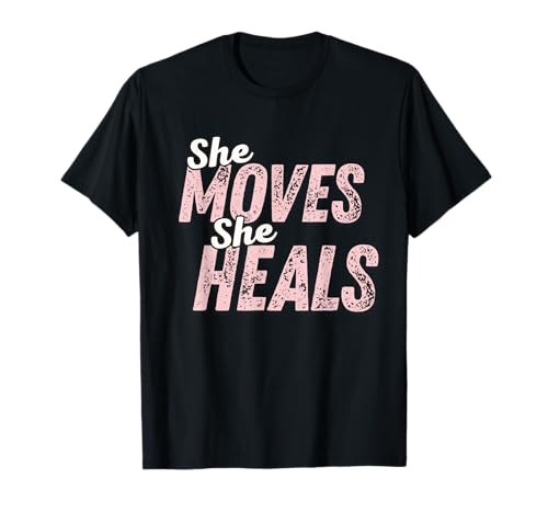 She Moves Heals Damen Active Wear Gym Outfit Vintage T-Shirt von She moves she heals gym retro vintage tee women's
