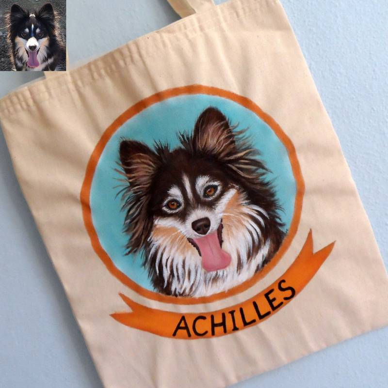 Personalisierte Haustiertasche | Individuelle Tierportraits Hundetasche Katzentasche Tierliebhaber Geschenke Haustier-Einkaufstasche |Pet Memorial Personalisierte Haustiertasche | Individuelle Tierportraits Hundetasche Katzentasche Tierliebhaber Geschenke Haustier-Einkaufstasche |Pet Memorial von ShebboDesign