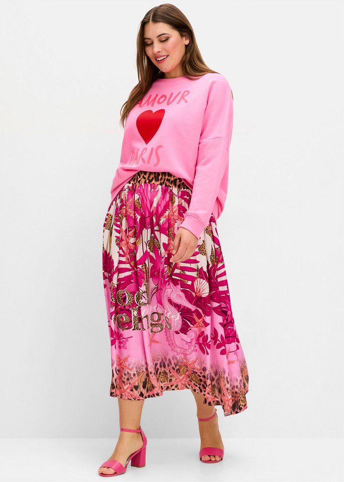 Sheego A-Linien-Rock Satinrock . von Sheego