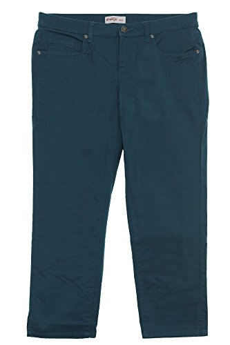 Sheego Capri Hose Jeans Damen Stretch Sommerhose Plusgröße, Farbe:Petrol;Damengrößen:56 von Sheego