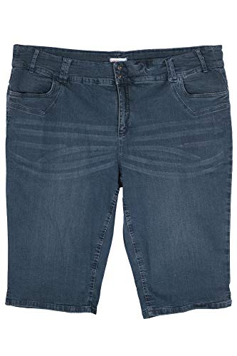 Sheego Damen Capri-Jeans mit dezenter Waschung Blue Denim, 56 von Sheego