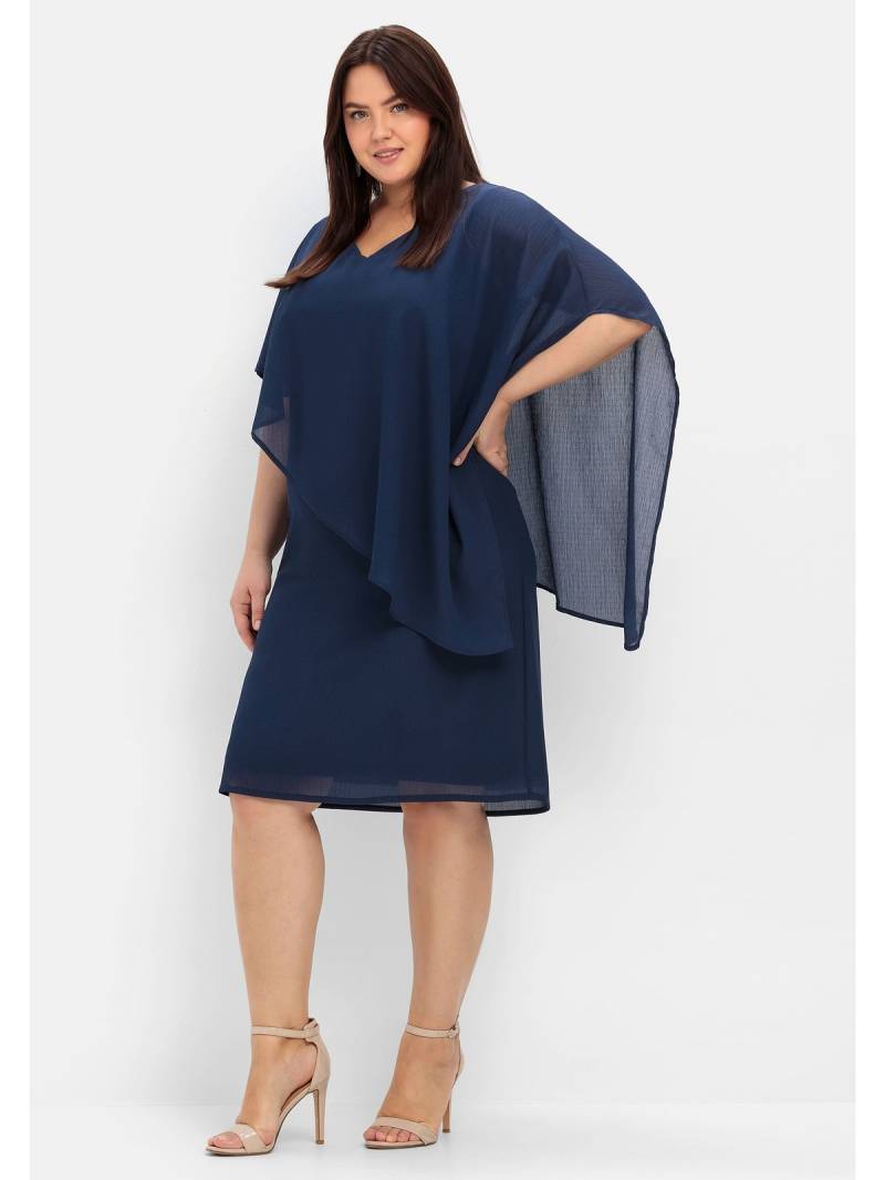 Sheego Cocktailkleid "Große Größen" mit asymetrischem Cape von Sheego