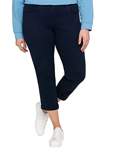 Sheego Damen Große Größen 7/8-Hose in Baumwoll-Stretch-Qualität 7/8-Hose Basicmode sportlich - unifarben von Sheego