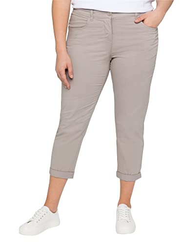 Sheego Damen Große Größen 7/8-Hose in Baumwoll-Stretch-Qualität 7/8-Hose Basicmode sportlich - unifarben von Sheego