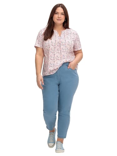 Sheego Damen Große Größen 7/8-Jeans mit Dehnbund hinten 7/8-Hose Freizeitmode sportlich Zierreißverschluss unifarben von Sheego