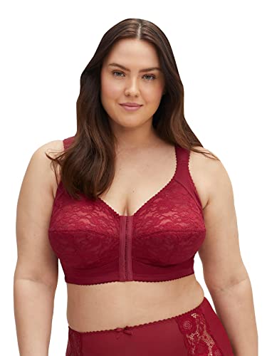 Sheego Damen Große Größen BH ohne Bügel mit Spitze und Vorderverschluss Unterwäsche von Sheego