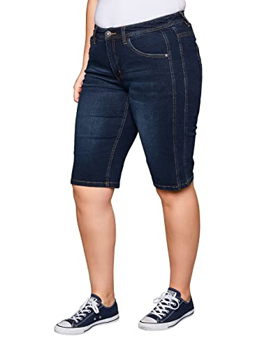 Sheego Damen Große Größen Bermudas Jeansbermudas Basicmode sportlich - unifarben von Sheego