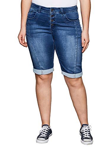 Sheego Damen Große Größen Bermudas Jeansbermudas Freizeitmode sportlich - unifarben von Sheego