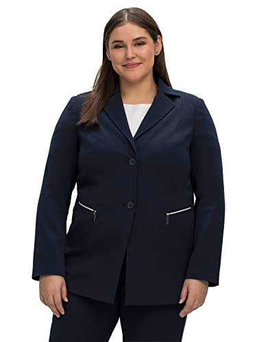 Sheego Damen Große Größen Blazer mit Reißverschluss-Taschen Jackenblazer Businessmode klassisch - unifarben von Sheego