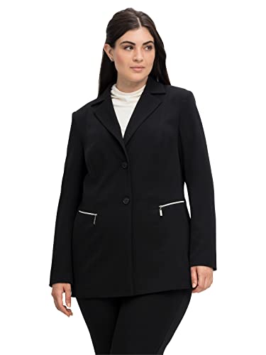 Sheego Damen Große Größen Blazer mit Reißverschluss-Taschen Jackenblazer Businessmode klassisch - unifarben von Sheego