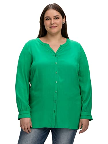 Sheego Damen Große Größen Bluse aus weich fließender Viskose, mit Ziernähten Freizeitmode feminin - von Sheego