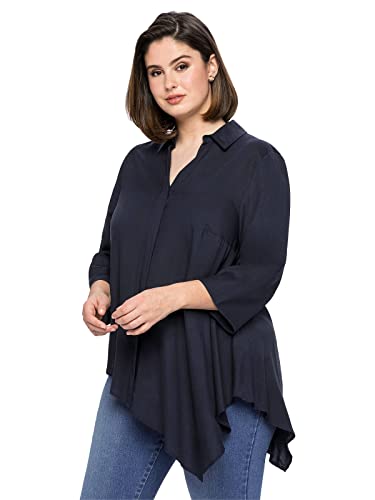 Sheego Damen Große Größen Bluse mit asymmetrischem Saum in Zipfelform Businessmode feminin - von Sheego