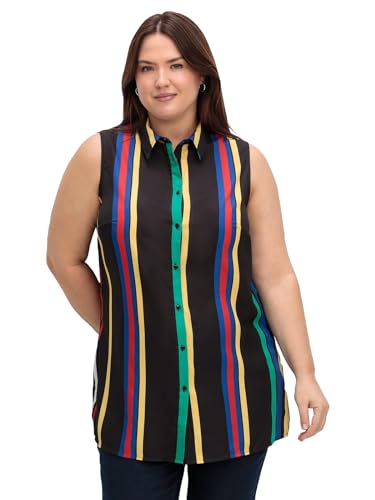 Sheego Damen Große Größen Blusentop in Longform, mit Seitenschlitzen Freizeitmode sportlich V-Ausschnitt - von Sheego