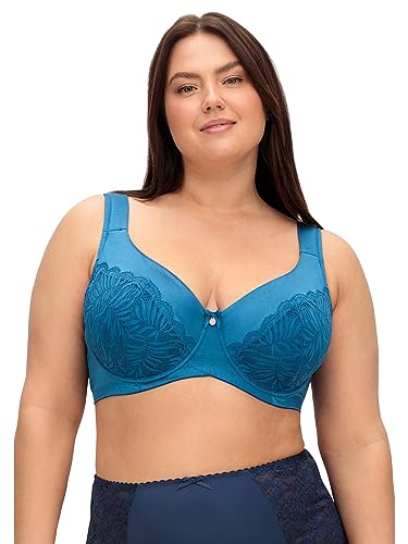 Sheego Damen Große Größen Bügel-BH aus floraler Spitze, mit Seitenstützen Unterwäsche von Sheego