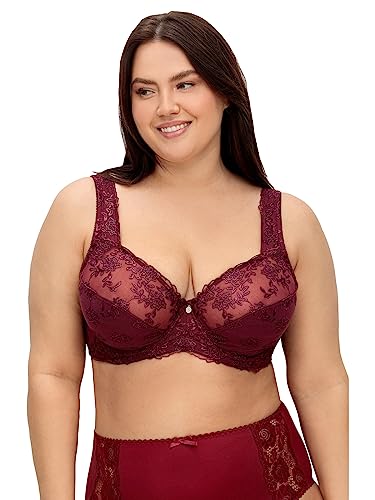 Sheego Damen Große Größen Bügel-BH mit Stickereispitze und Mesh-Einsätzen Unterwäsche von Sheego