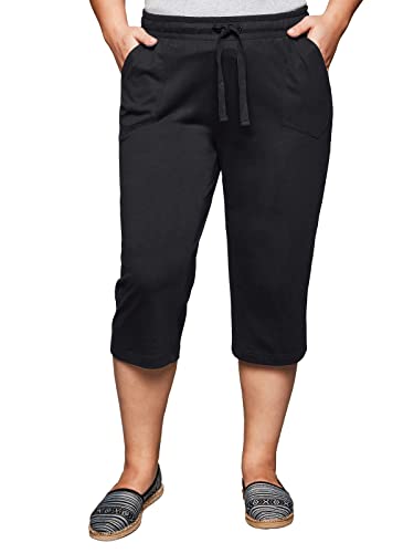 Sheego Damen Große Größen Caprihose mit Schlupfbund Caprihose Basicmode sportlich - unifarben von Sheego