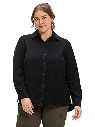 Sheego Damen Große Größen Cordbluse aus Cord-Qualität in Reiner Baumwolle Freizeitmode sportlich - von Sheego