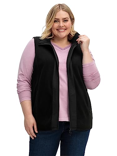 Sheego Damen Große Größen Fleeceweste mit Stehkragen und 2-Wege-Zipper Freizeitmode sportlich - von Sheego