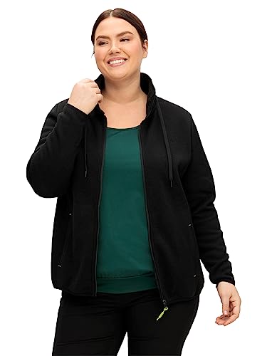 Sheego Damen Große Größen Funktionsjacke aus funktionalem Strickfleece Fleecejacke Outdoormode sportlich - unifarben von Sheego