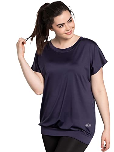 Sheego Damen Große Größen Funktionsshirt aus Funktionsmaterial T-Shirt Fitness sportlich U-Boot-Ausschnitt - unifarben von Sheego