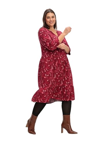 Sheego Damen Große Größen Hängerkleid mit 3/4-Ärmeln Citywear feminin Rundhals-Ausschnitt - von Sheego