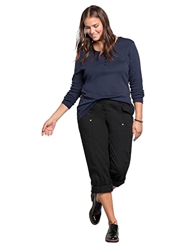 Sheego Damen Große Größen Hose Mit Krempelfunktion Basicmode sportlich - von Sheego