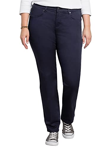 Sheego Damen Große Größen Hose elastische Twill-Qualität Stretch-Hose Basicmode sportlich - unifarben von Sheego