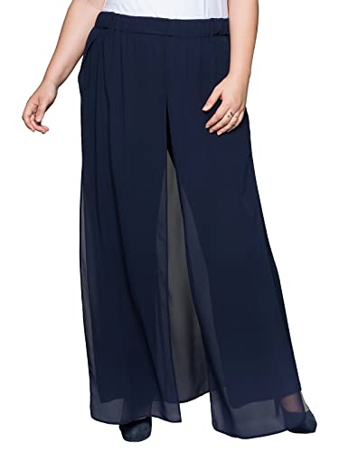 Sheego Damen Große Größen Hose im Lagenlook Partymode elegant - von Sheego