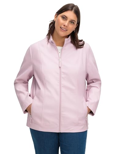 Sheego Damen Große Größen Jacke mit Stehkragen Lederimitatjacke Citywear sportlich - unifarben von Sheego