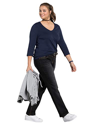 Sheego Damen Große Größen Jeans »Die Gerade« mit Used-Effekten Stretch-Jeans Basicmode sportlich - unifarben von Sheego