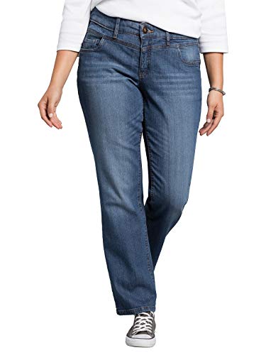Sheego Damen Große Größen Jeans »Die Gerade« mit Used-Effekten Stretch-Jeans Basicmode sportlich - unifarben von Sheego