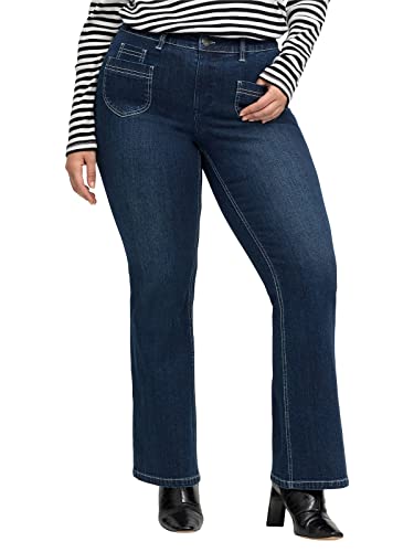 Sheego Damen Große Größen Jeans in Five-Pocket-Form Bootcut-Jeans Freizeitmode sportlich - unifarben von Sheego