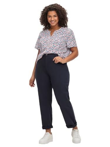 Sheego Damen Große Größen Jeans mit seitlichem Dehnbund 5-Pocket-Hose Freizeitmode sportlich - unifarben von Sheego