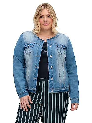 Sheego Damen Große Größen Jeansjacke in elastischer Denimqualität Jeansjacke Freizeitmode sportlich - unifarben von Sheego