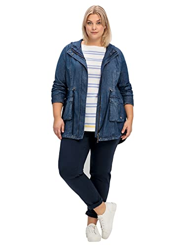 Sheego Damen Große Größen Jeansparka in Leichter Denim-Qualität Freizeitmode sportlich - von Sheego