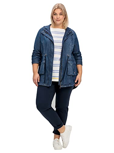 Sheego Damen Große Größen Jeansparka in leichter Denim-Qualität Parka Freizeitmode sportlich - unifarben von Sheego