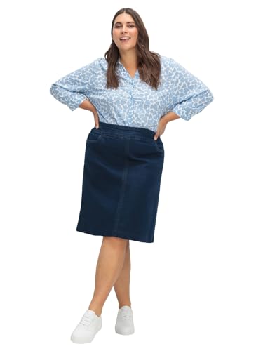 Sheego Damen Große Größen Jeansrock mit Taschen, in A-Linie Jeansrock Freizeitmode sportlich - unifarben von Sheego