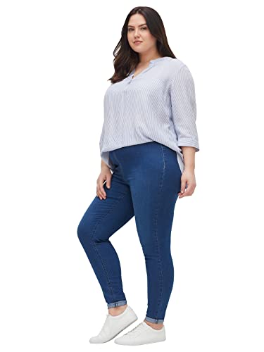 Sheego Damen Große Größen Jeggings in individueller Waschung Jeansjeggings Freizeitmode sportlich - unifarben von Sheego