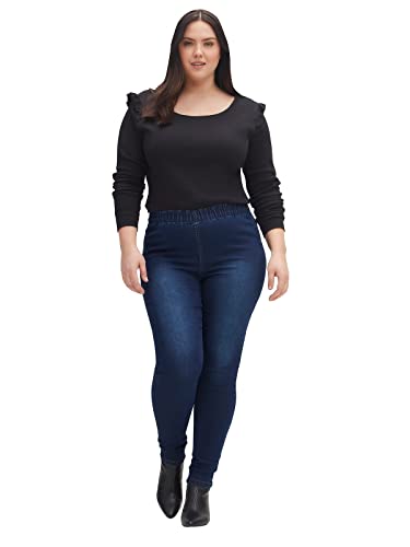 Sheego Damen Große Größen Jeggings in individueller Waschung Jeansjeggings Freizeitmode sportlich - unifarben von Sheego