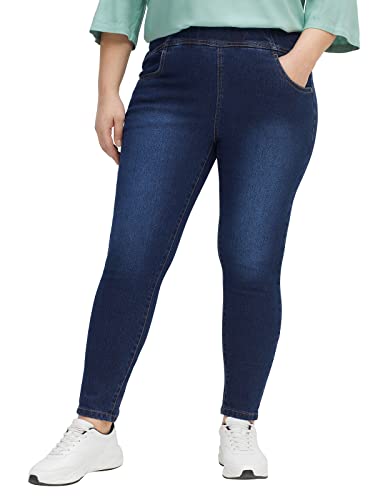 Sheego Damen Große Größen Jeggings mit breitem Gummibund Schlupfjeans Freizeitmode sportlich - unifarben von Sheego