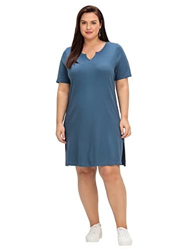 Sheego Damen Große Größen Jerseykleid aus weichem Baumwoll-Modal-Mix Jerseykleid Freizeitmode sportlich Rundhals-Ausschnitt - unifarben von Sheego